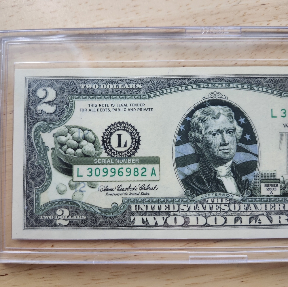 Two Dollar Bill OverPrint 50 State Bills. Idaho 2003 - Picture 2 of 5